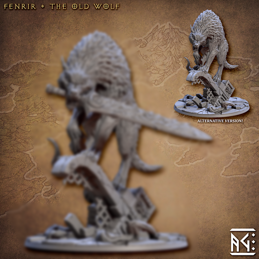Fenrir the Old Wolf (Alt) | Requiem Demon Hunters | Fantasy D&D Miniature | Artisan Guild TabletopXtra