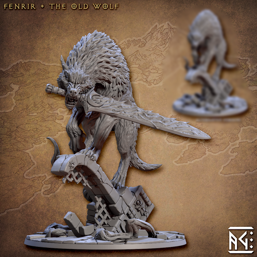 Fenrir the Old Wolf | Requiem Demon Hunters | Fantasy D&D Miniature | Artisan Guild TabletopXtra