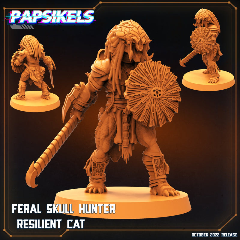 Feral Skull Hunter Resilient Cat | Rambutan Breakers | Sci-Fi Miniature | Papsikels TabletopXtra