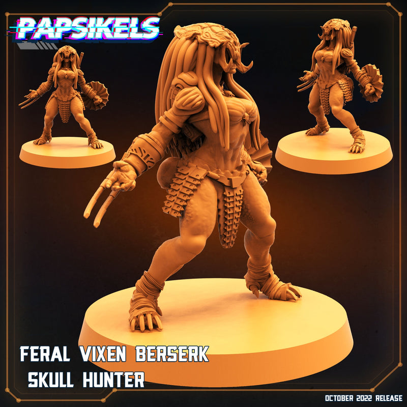 Feral Vixen Berserk Skull Hunter | Rambutan Breakers | Sci-Fi Miniature | Papsikels TabletopXtra