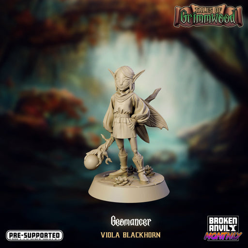 Fey Geomancer Viola Blackhorn | Tales of Grimmwood | Tabletop RPG Miniature TabletopXtra