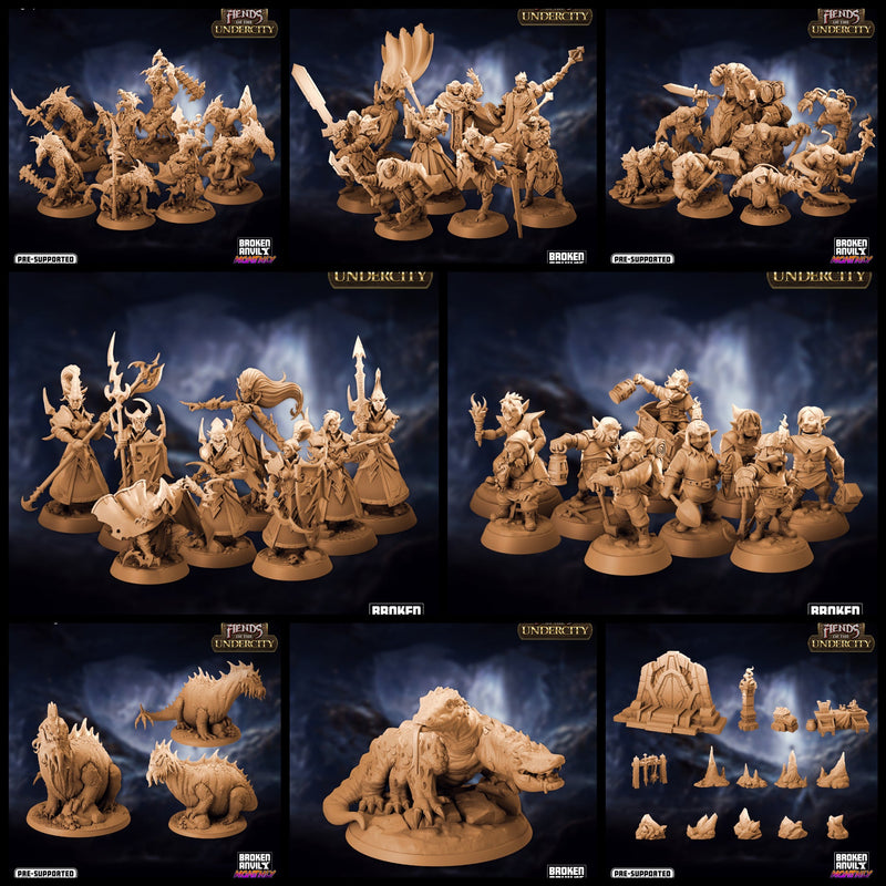 Fiends of the Undercity Miniatures (Full Set) | Tabletop RPG Miniature TabletopXtra