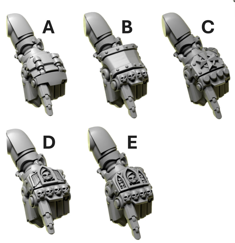 Fist Pairs | Eternal Pilgrims | Conversion Bits For 28mm 32mm Sci-fi Marines