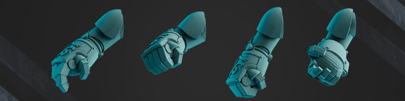 Space Warrior Fists | Scylla Legion | DakkaDakka | Sci-Fi Grimdark Custom Bitz Wargaming Miniatures 28mm 32mm