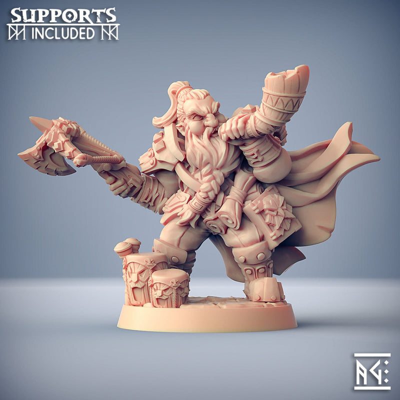 Flokir the Skald | Dwarven Defenders | Fantasy D&D Miniature | Artisan Guild TabletopXtra