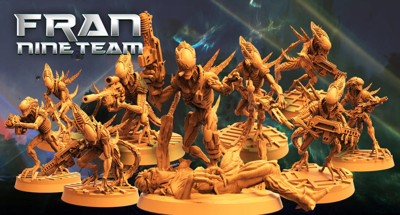 Fran Nine Team Miniatures | Sci-Fi Specials | Sci-Fi Miniature | Papsikels TabletopXtra