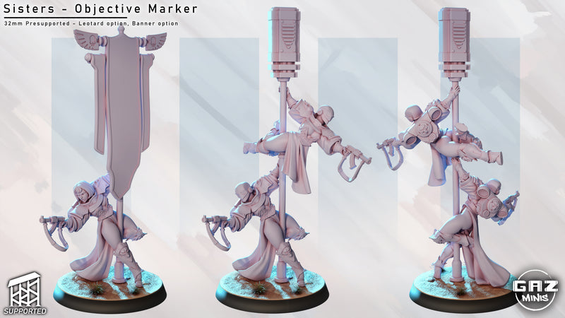 Sisters Objective Marker | Fantasy Pin-Up | Gaz Minis