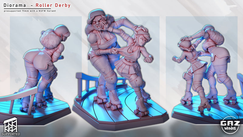 Roller Derby Diorama | Fantasy Pin-Up | Gaz Minis