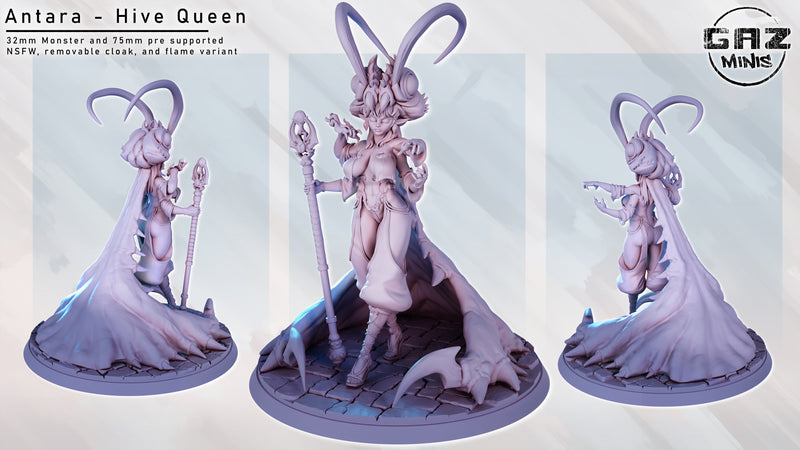 Hive Queen Antara | Fantasy Pin-Up | Fantasy Miniature | Gaz Minis
