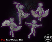 Fuji Fan Weilder (Pose Pack) | Oni Assault Miniatures | Fantasy Miniature | Gaz Minis TabletopXtra