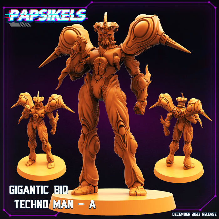 Dark Gigantic Bio Techno Man Miniatures | Cyberpunk | Sci-Fi Miniature | Papsikels