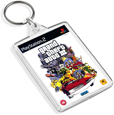 Retro Gaming Box Art Keyring - Gen VI P2 Console Style (Titles A-G)