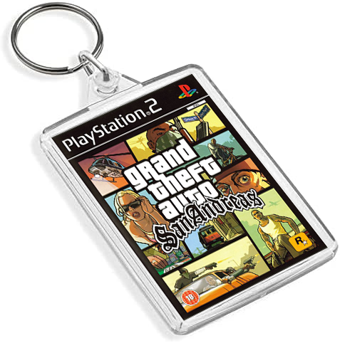 Retro Gaming Box Art Keyring - Gen VI P2 Console Style (Titles A-G)