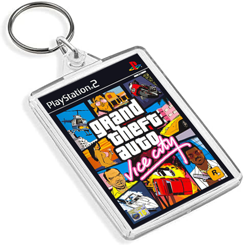 Retro Gaming Box Art Keyring - Gen VI P2 Console Style (Titles A-G)