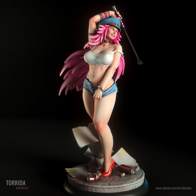 Fighter Poison | Pin-Up Statue Fan Art Miniature Unpainted | Torrida Minis