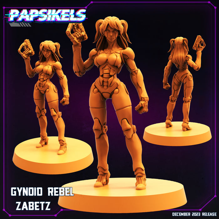 Gynoid Rebel Zabetz | Cyberpunk | Sci-Fi Miniature | Papsikels