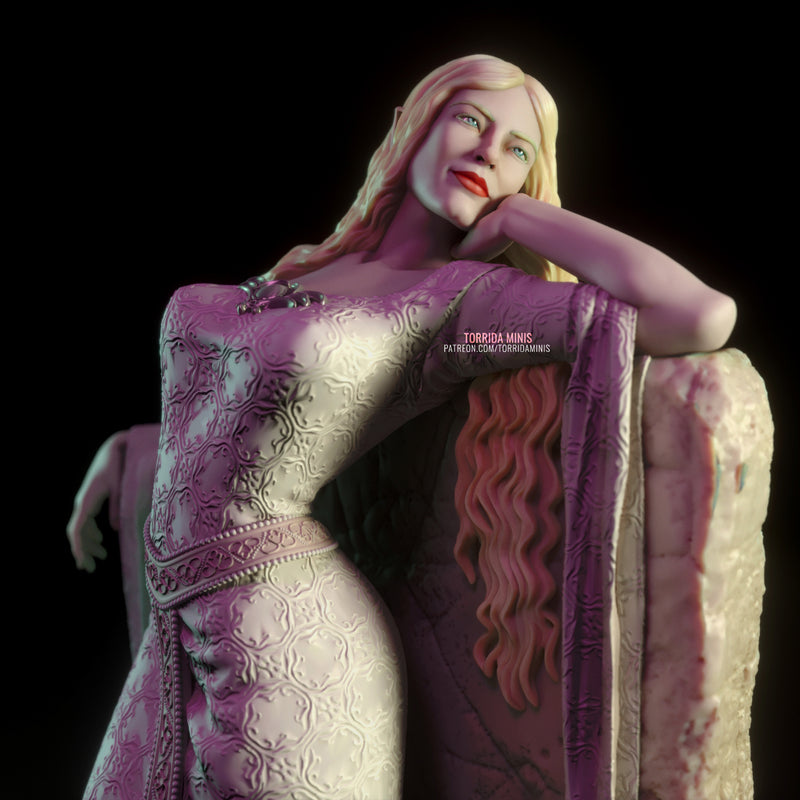 Galadriel | Pin-Up Statue Fan Art Miniature Unpainted | Torrida Minis