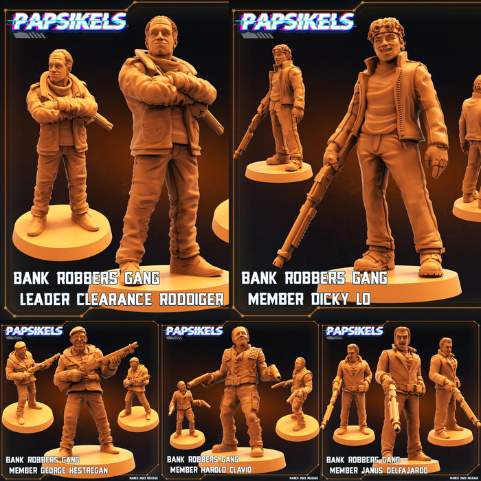 Gang Member Miniatures | Corpo Cops | Sci-Fi Miniature | Papsikels TabletopXtra