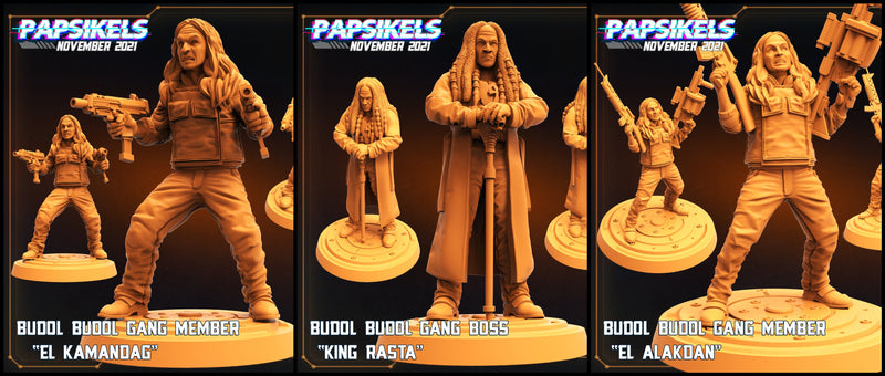 Gang Member Miniatures | Skull Hunters III The Bone Clan | Sci-Fi Miniature | Papsikels TabletopXtra