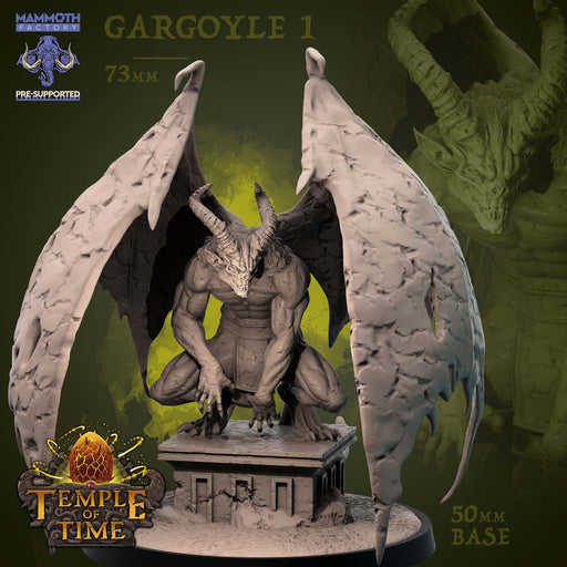 Gargoyle A | Temple of Time | Fantasy Miniature | Mammoth Factory TabletopXtra