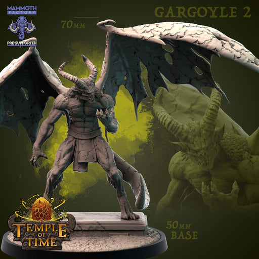 Gargoyle B | Temple of Time | Fantasy Miniature | Mammoth Factory TabletopXtra