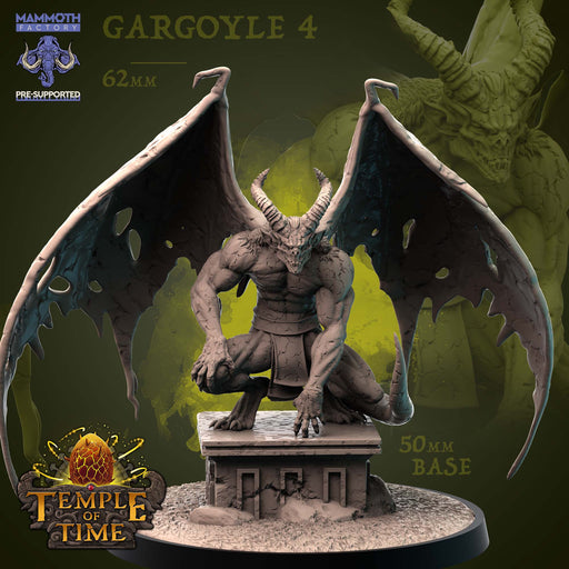 Gargoyle D | Temple of Time | Fantasy Tabletop Miniature | Mammoth Factory TabletopXtra