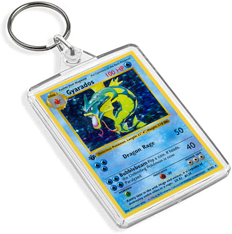 Pokemon TCG Card Art Style Keyring - Base Set