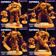 Gaskar Organic Cyborg Heavy Trooper Miniatures | Cyberpunk | Sci-Fi Miniature | Papsikels TabletopXtra