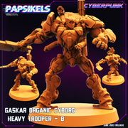 Gaskar Organic Cyborg Heavy Trooper Miniatures | Cyberpunk | Sci-Fi Miniature | Papsikels TabletopXtra