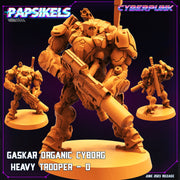 Gaskar Organic Cyborg Heavy Trooper Miniatures | Cyberpunk | Sci-Fi Miniature | Papsikels TabletopXtra