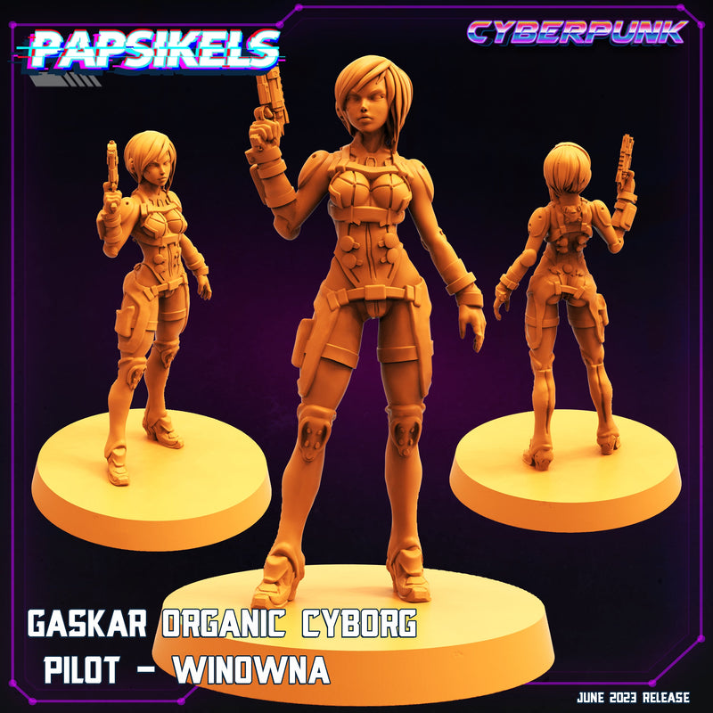 Gaskar Organic Cyborg Pilot Winowna | Cyberpunk | Sci-Fi Miniature | Papsikels TabletopXtra