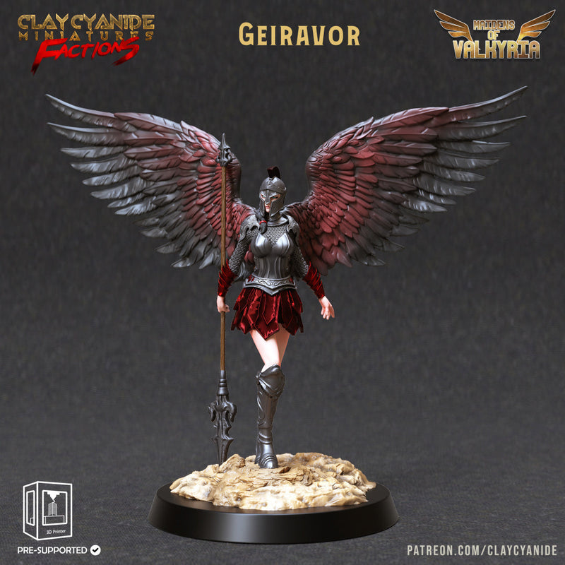Geiravor | Maidens of Valkyria | Fantasy Miniature | Clay Cyanide TabletopXtra