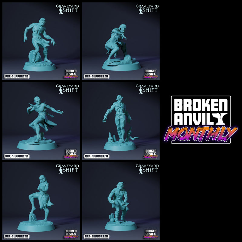 Ghoul Miniatures | Graveyard Shift | Tabletop RPG Miniature TabletopXtra