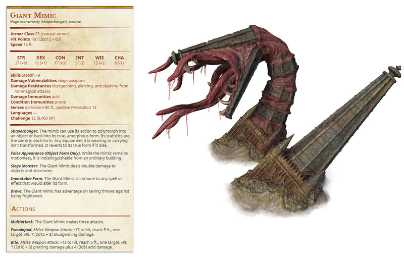 Giant Mimic | Ninjas & Mimics | Fantasy Miniature | Printed Obsession TabletopXtra