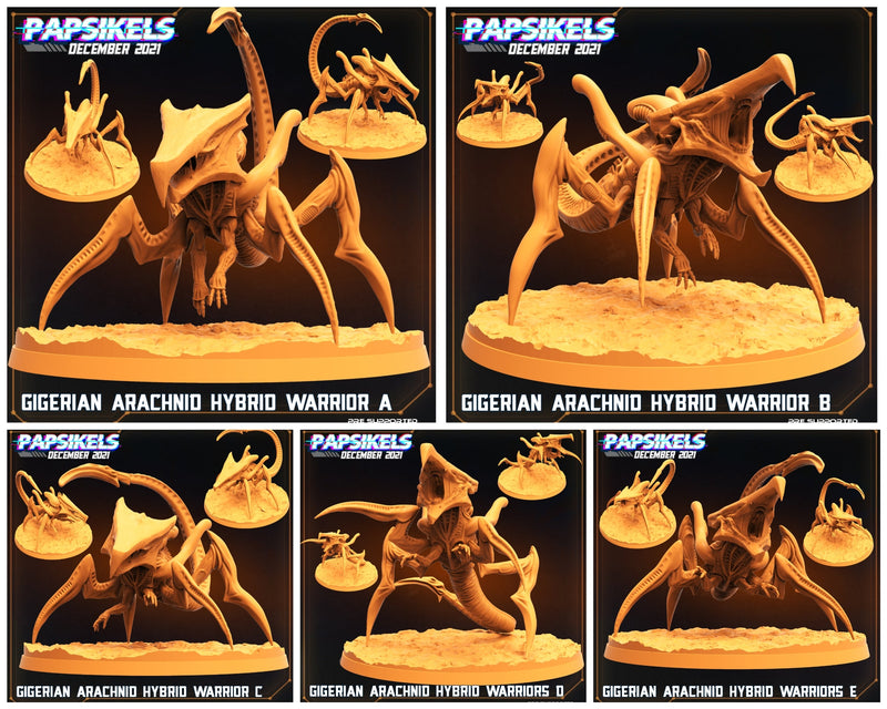 Gigerian Arachnid Hybrid Warrior Miniatures | Dropship Troopers | Sci-Fi Miniature | Papsikels TabletopXtra