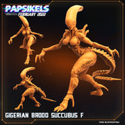Gigerian Brood Succubus Miniatures | Aliens Vs Skull Hunters | Sci-Fi Miniature | Papsikels TabletopXtra