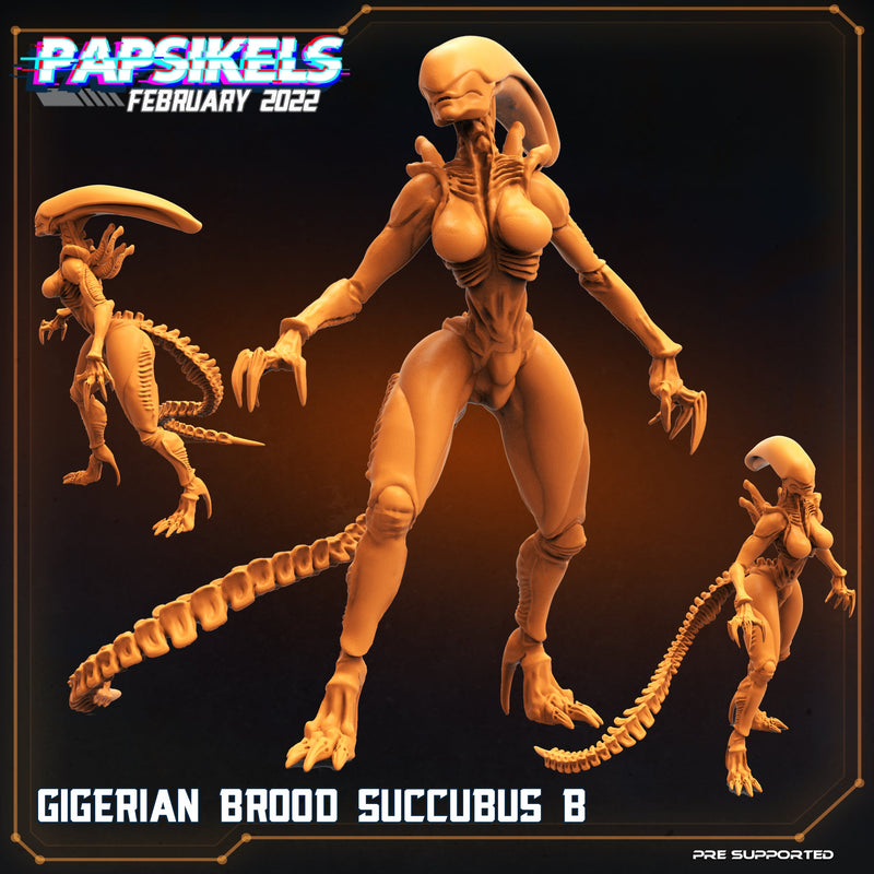 Gigerian Brood Succubus Miniatures | Aliens Vs Skull Hunters | Sci-Fi Miniature | Papsikels TabletopXtra