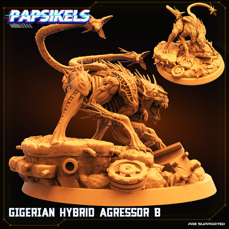 Gigerian Hybrid Aggressor Miniatures | Aliens Vs Humans IV | Sci-Fi Miniature | Papsikels