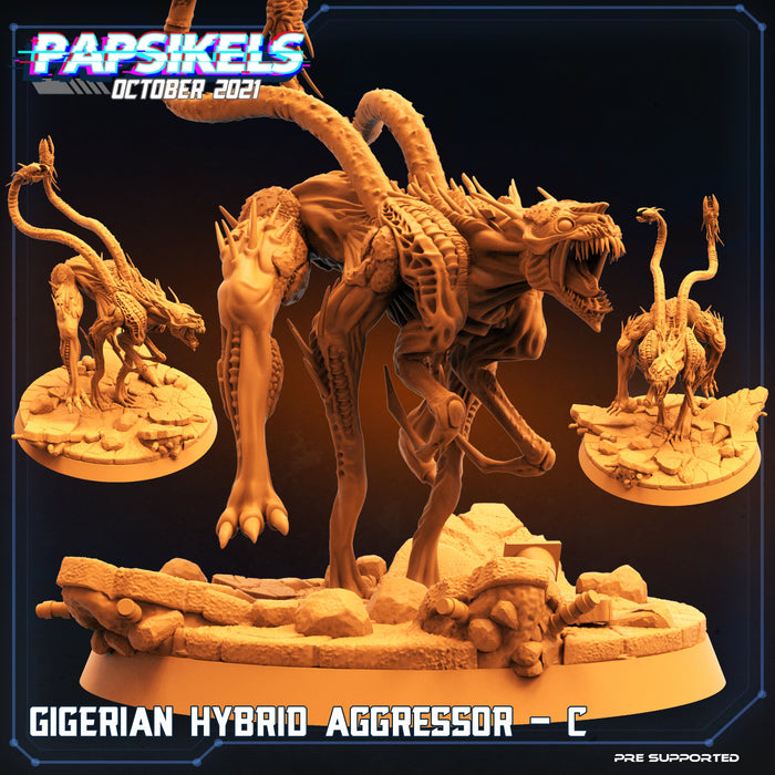 Gigerian Hybrid Aggressor Miniatures | Aliens Vs Humans IV | Sci-Fi Miniature | Papsikels TabletopXtra