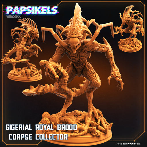 Gigerian Royal Brood Corpse Collector | Skull Hunters V Space Rambutan | Sci-Fi Miniature | Papsikels TabletopXtra