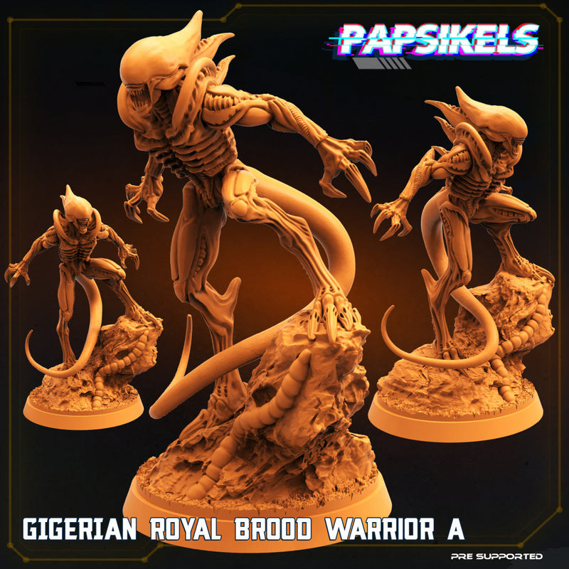 Gigerian Royal Brood Warrior Miniatures | Sci-Fi Miniature | Papsikels