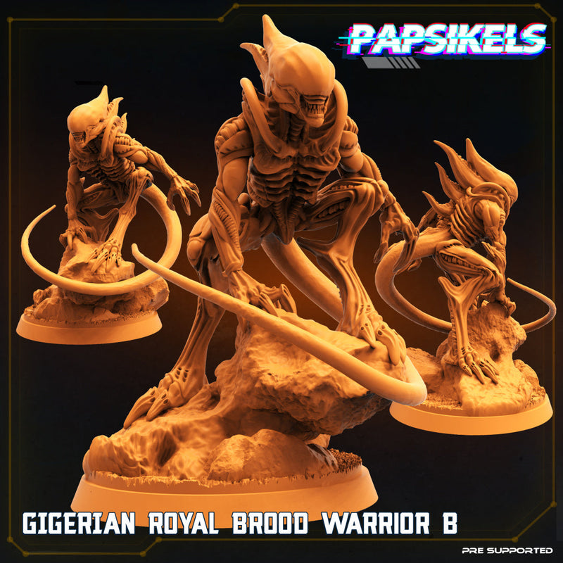 Gigerian Royal Brood Warrior Miniatures | Sci-Fi Miniature | Papsikels