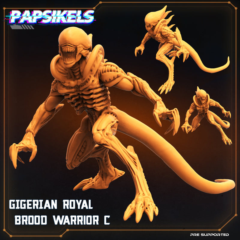 Gigerian Royal Brood Warrior Miniatures | Sci-Fi Miniature | Papsikels