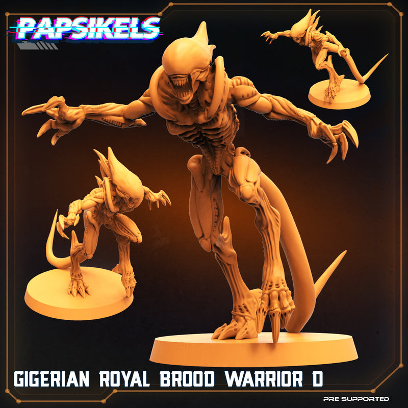 Gigerian Royal Brood Warrior Miniatures | Sci-Fi Miniature | Papsikels