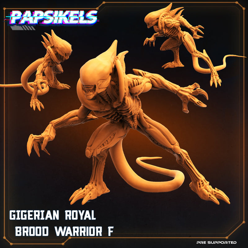 Gigerian Royal Brood Warrior Miniatures | Sci-Fi Miniature | Papsikels