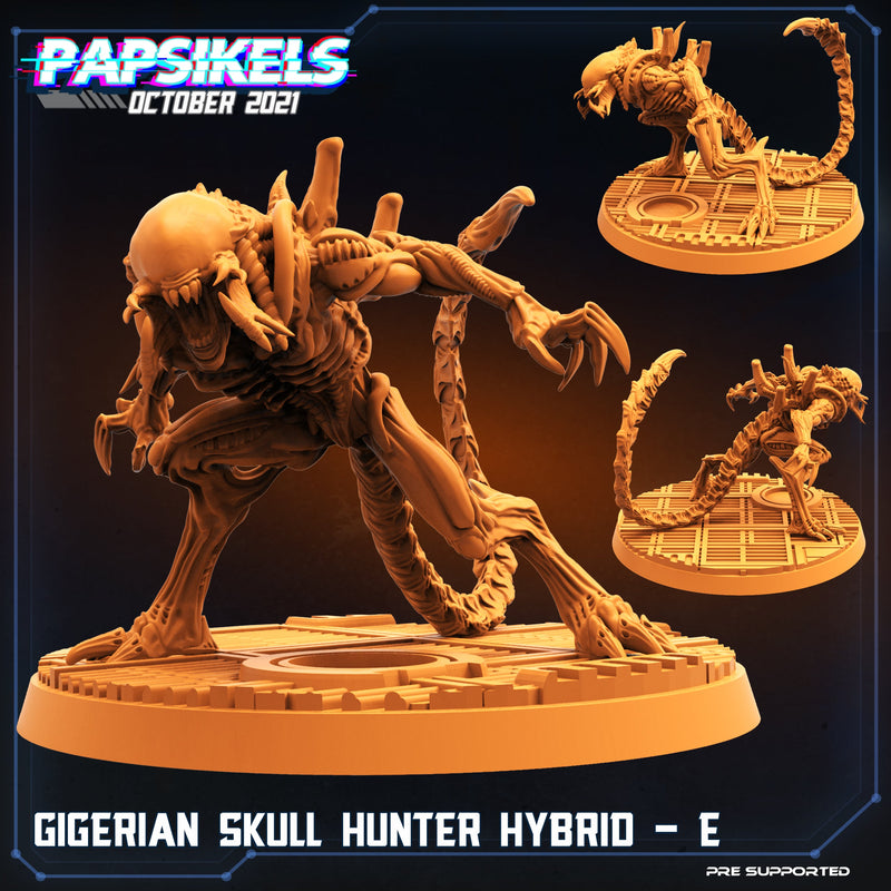 Gigerian Skull Hunter Hybrid Miniatures | Aliens Vs Humans | Sci-Fi Miniature | Papsikels