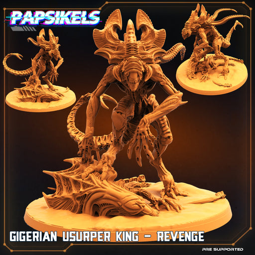 Gigerian Usurper King Revenge | Skull Hunters IV Aethelari Awakening | Sci-Fi Miniature | Papsikels TabletopXtra