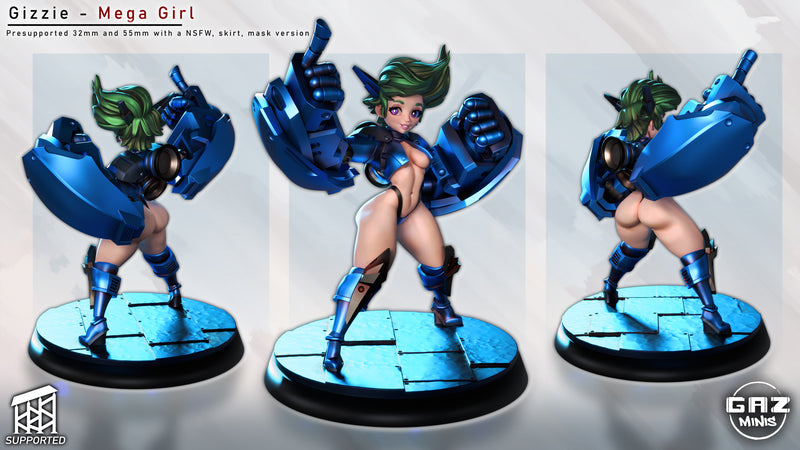 Mega Girl Gizzie | Fantasy Pin-Up | Gaz Minis | [Multi-Listing]