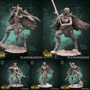 Gladewarden & Warrior Miniatures | Wild Hunt | Fantasy Tabletop Miniature | Mammoth Factory TabletopXtra