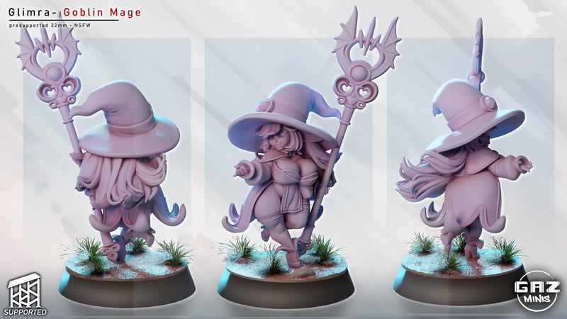 Goblin Mage Glimra | Fantasy Pin-Up | Gaz Minis